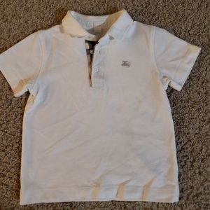 Burberry white polo shirt for boys